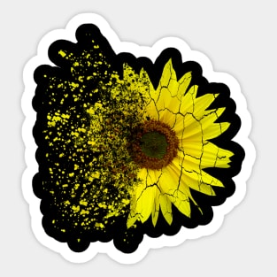 Sunflowers decay, disintegration, sunflower, splash Sticker